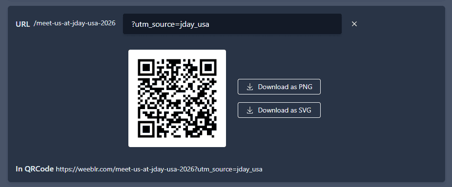 Example of customizing the QRCode URL