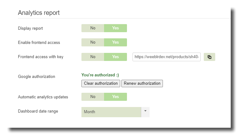 Enabling frontend access without log-in