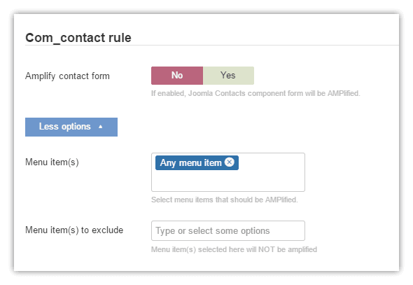 wbAMP com_contact selection rules