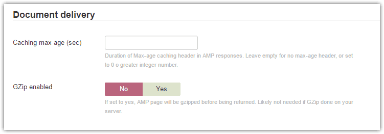 wbAMP advanced settings