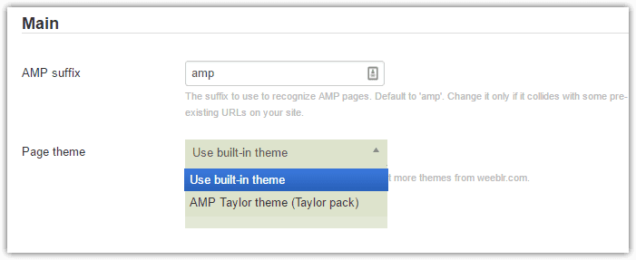 wbAMP theme selection
